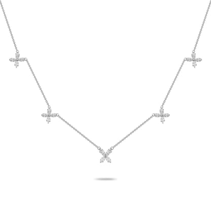 Diamond Clover Charm Necklace