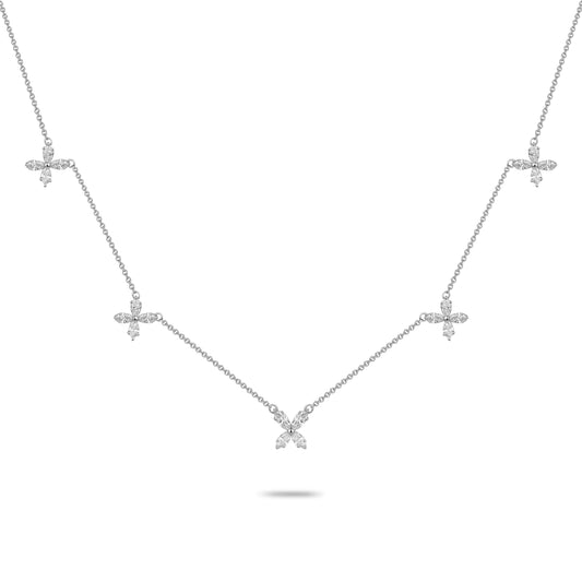 Diamond Clover Charm Necklace