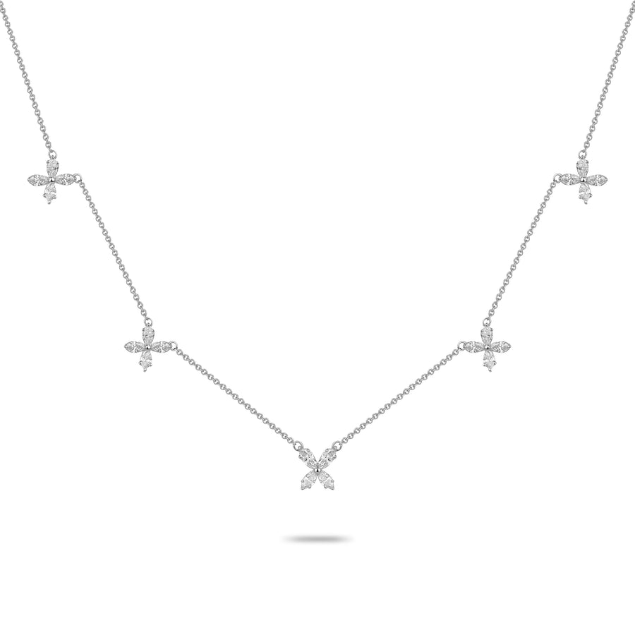 Diamond Clover Charm Necklace