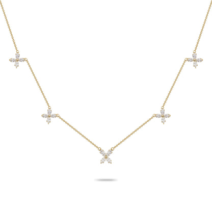 Diamond Clover Charm Necklace