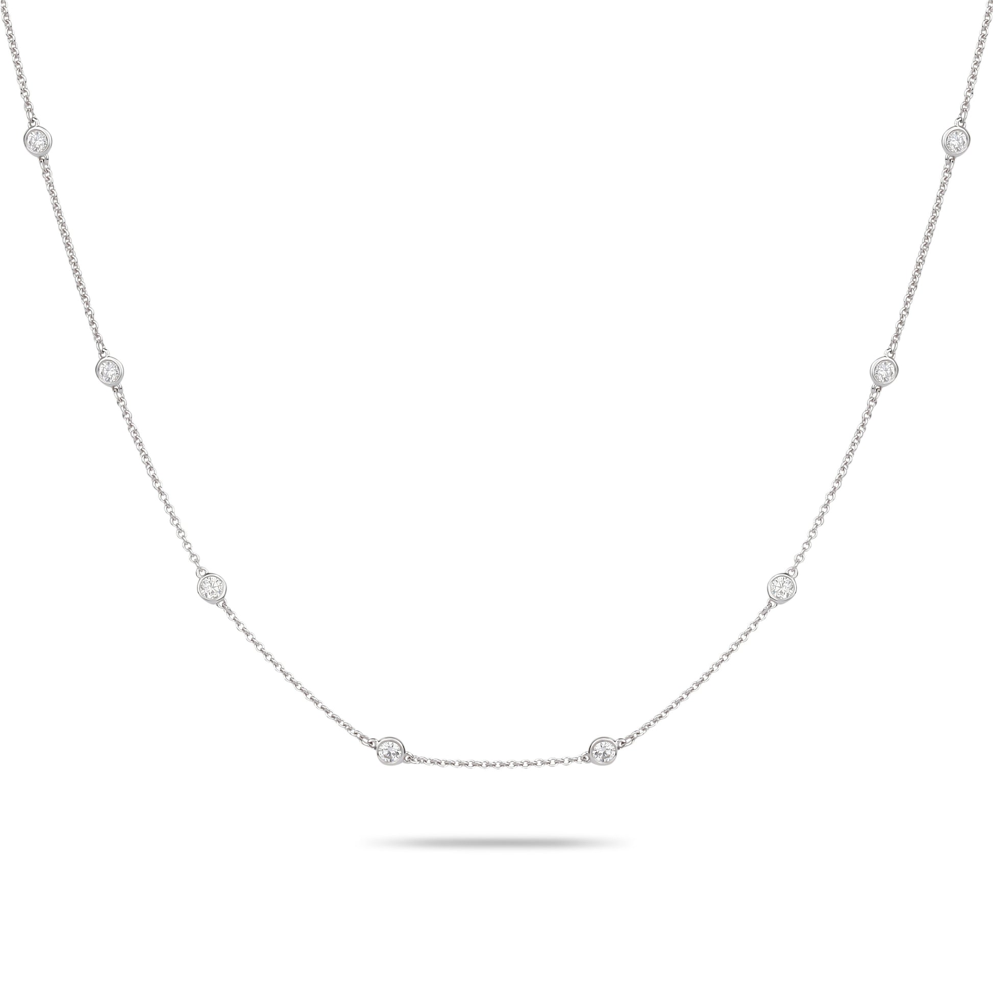 Long Diamond Chain Necklace | Diamond Necklace | Ladies Diamond Necklace