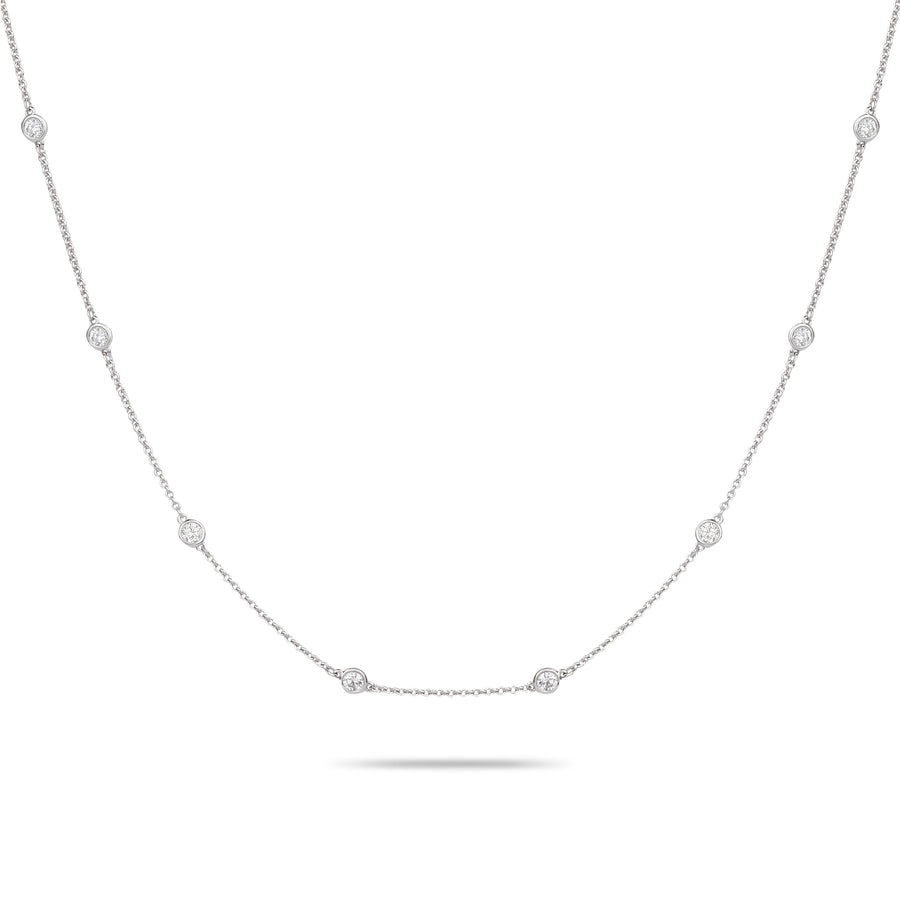 Diamond Bezel Strand Necklace