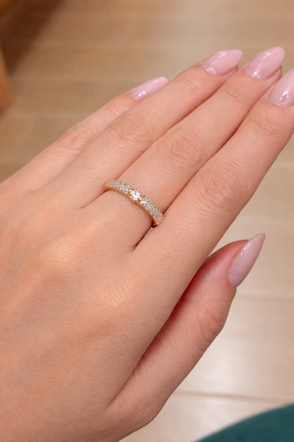 Split Pavé Diamond Band