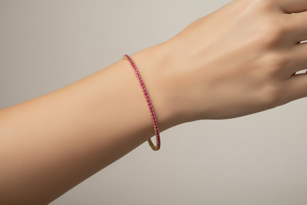 Ruby Tennis Bracelet