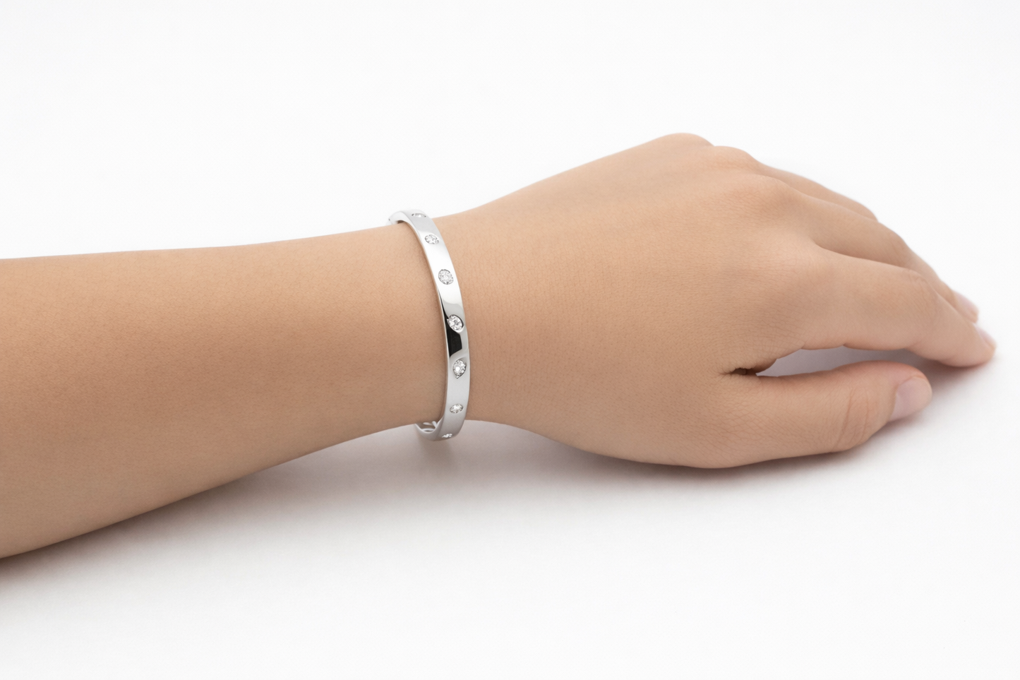 Multi-Shape Bezeled Diamond Bangle