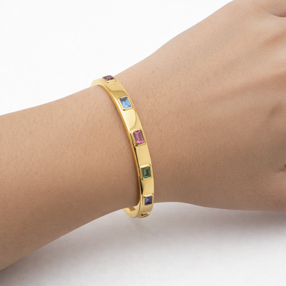 Multi-Stone Rainbow Tennis Bracelet