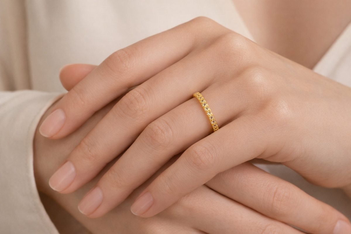 Yellow Sapphire Half Band