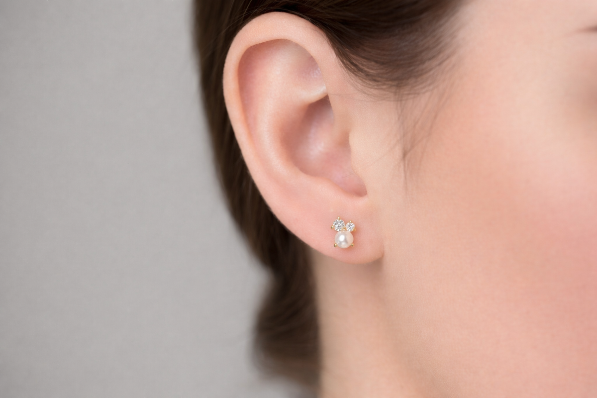 Pearl and Diamond Studs