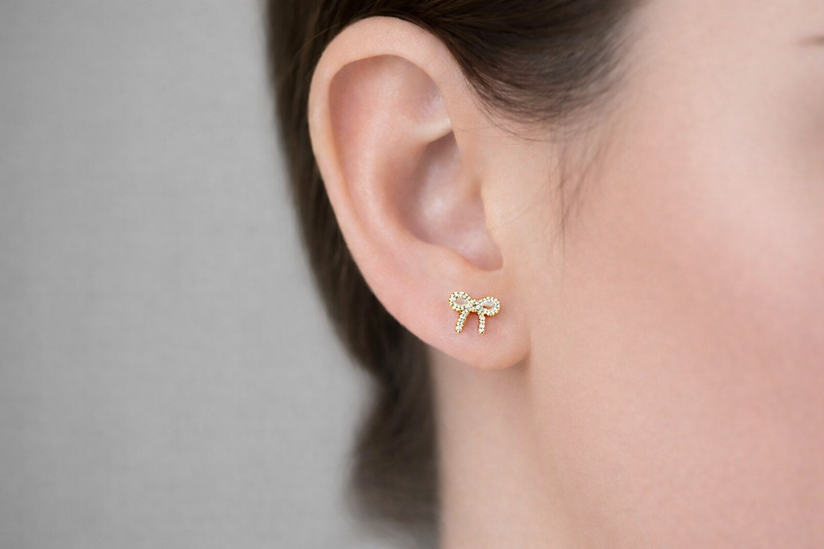 Bow Tie Diamond Studs