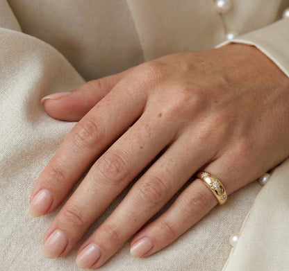 Diamond Star Domed Ring