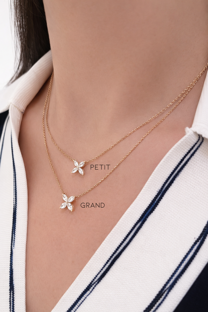 Grand Marquise Floral Necklace