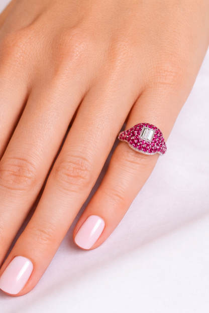 Ruby & Diamond Signet Ring