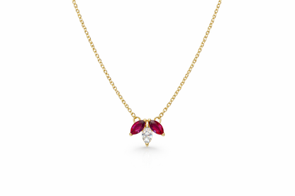 Marquise Diamond & Ruby Pendant