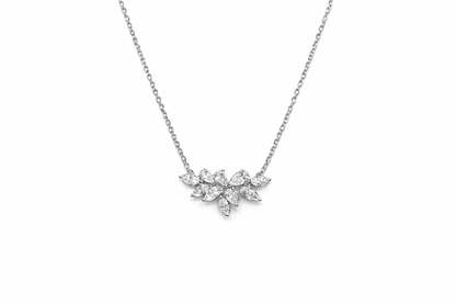 Marquise and Pear Diamond Necklace
