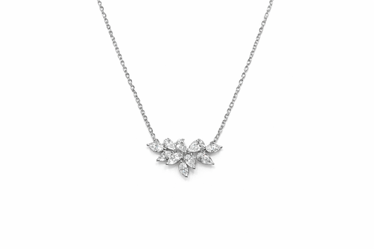 Marquise and Pear Diamond Necklace