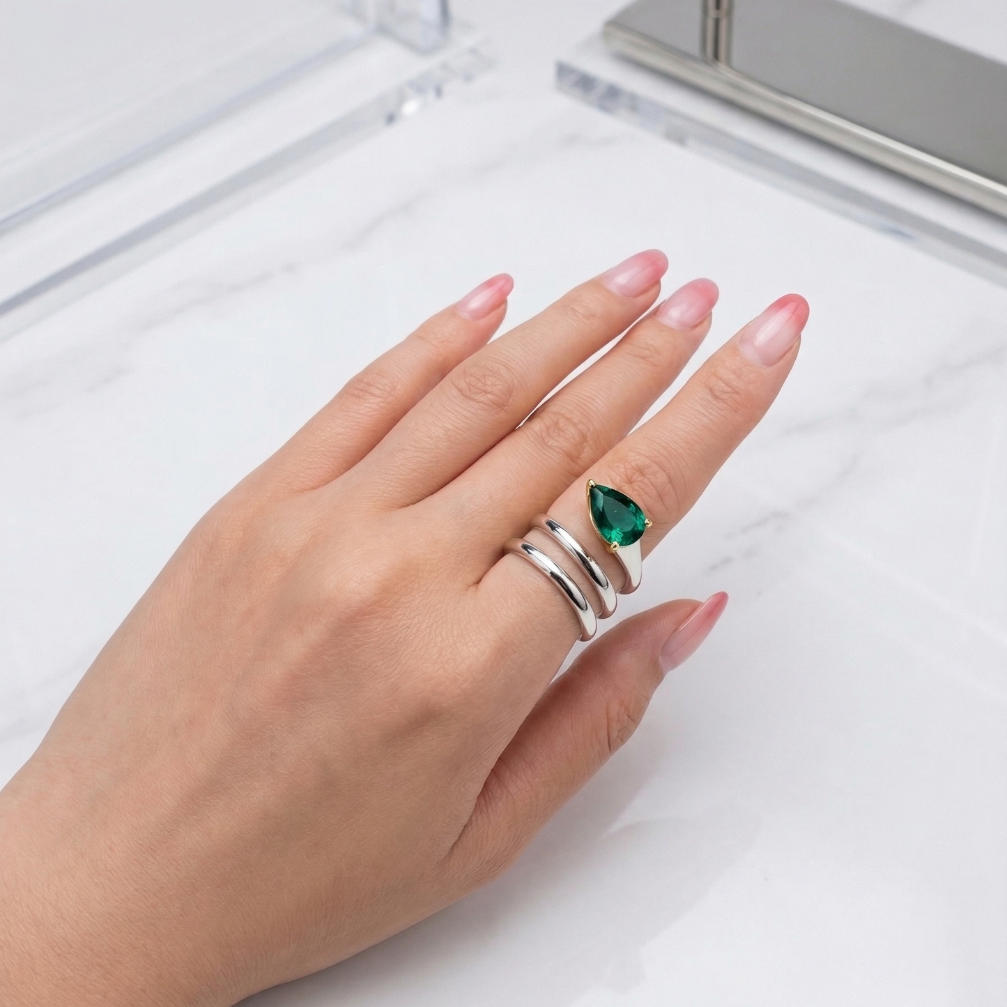 Emerald Wrap Ring