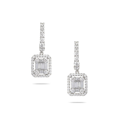  Diamond Baguette Drop Earrings  | Jewelry online 