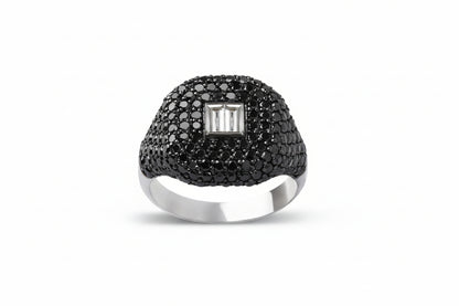 Black Diamonds with Baguette Diamond Center Ring | Jewel Online Shopping | Buy Rings Online