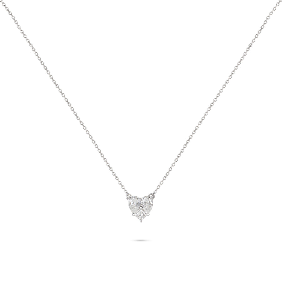 Heart Shaped Illusion Diamond Necklace