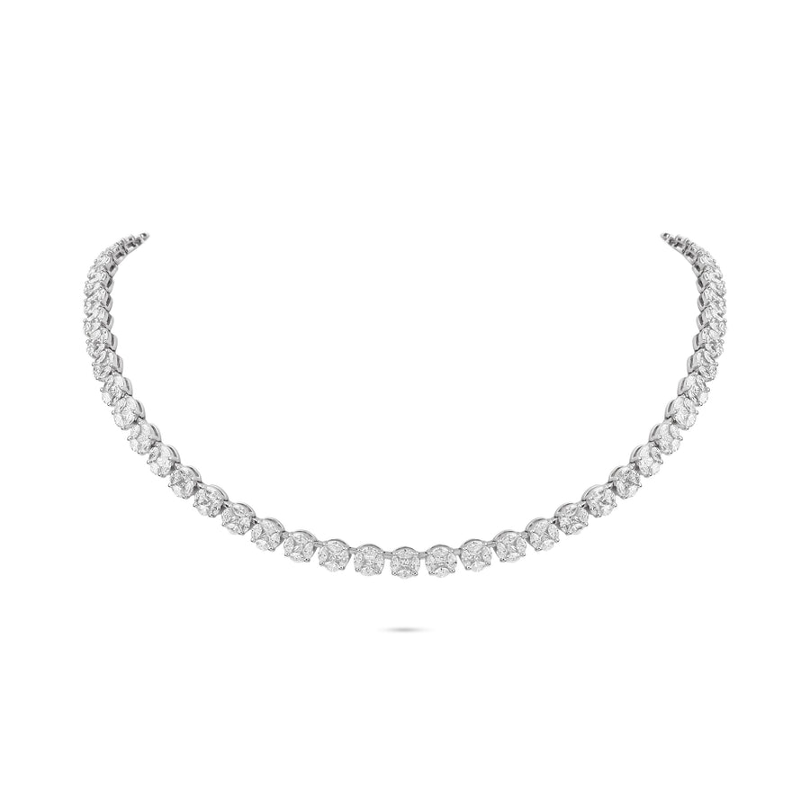 Diamond Illusion Tennis Necklace