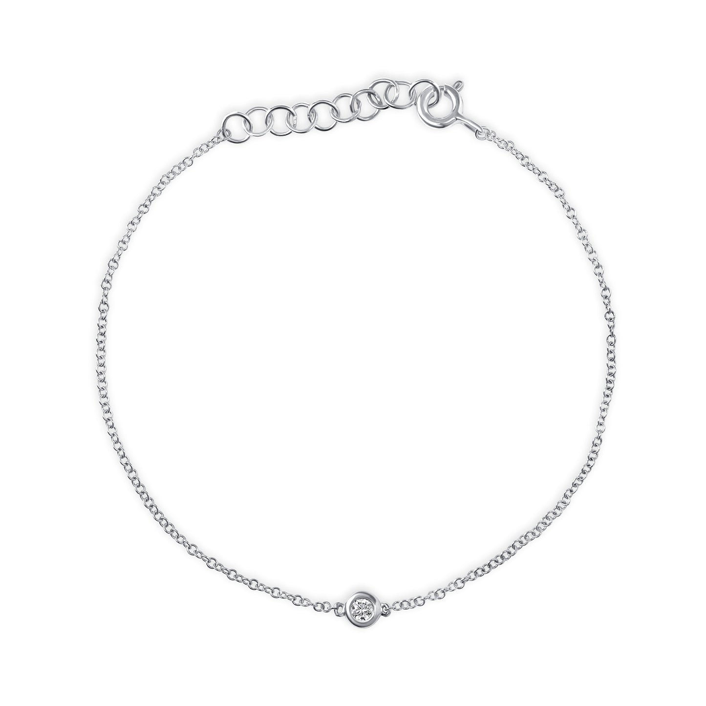 Single Diamond Bezel Bracelet
