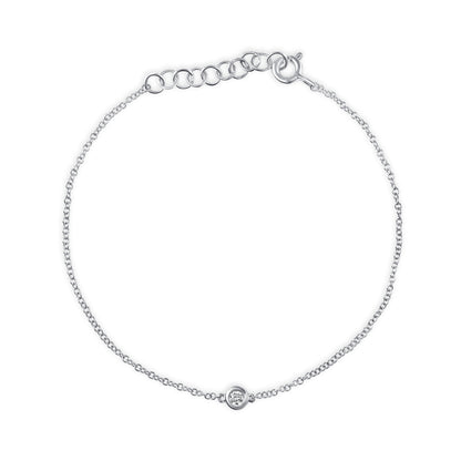 Single Diamond Bezel Bracelet