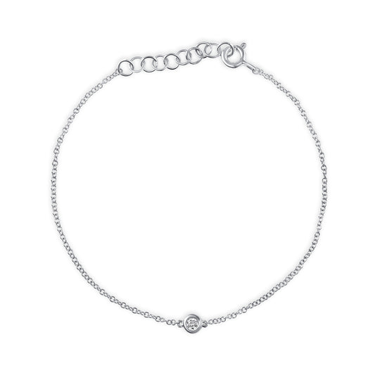 Single Diamond Bezel Bracelet
