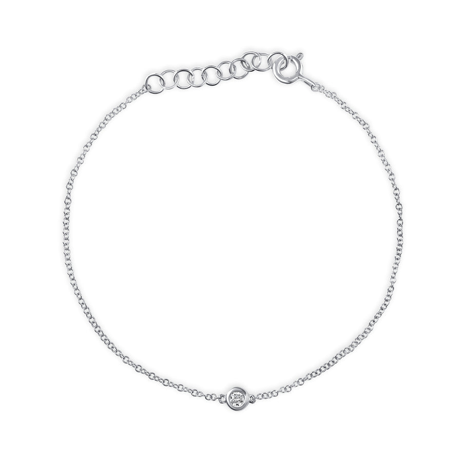 Single Diamond Bezel Bracelet