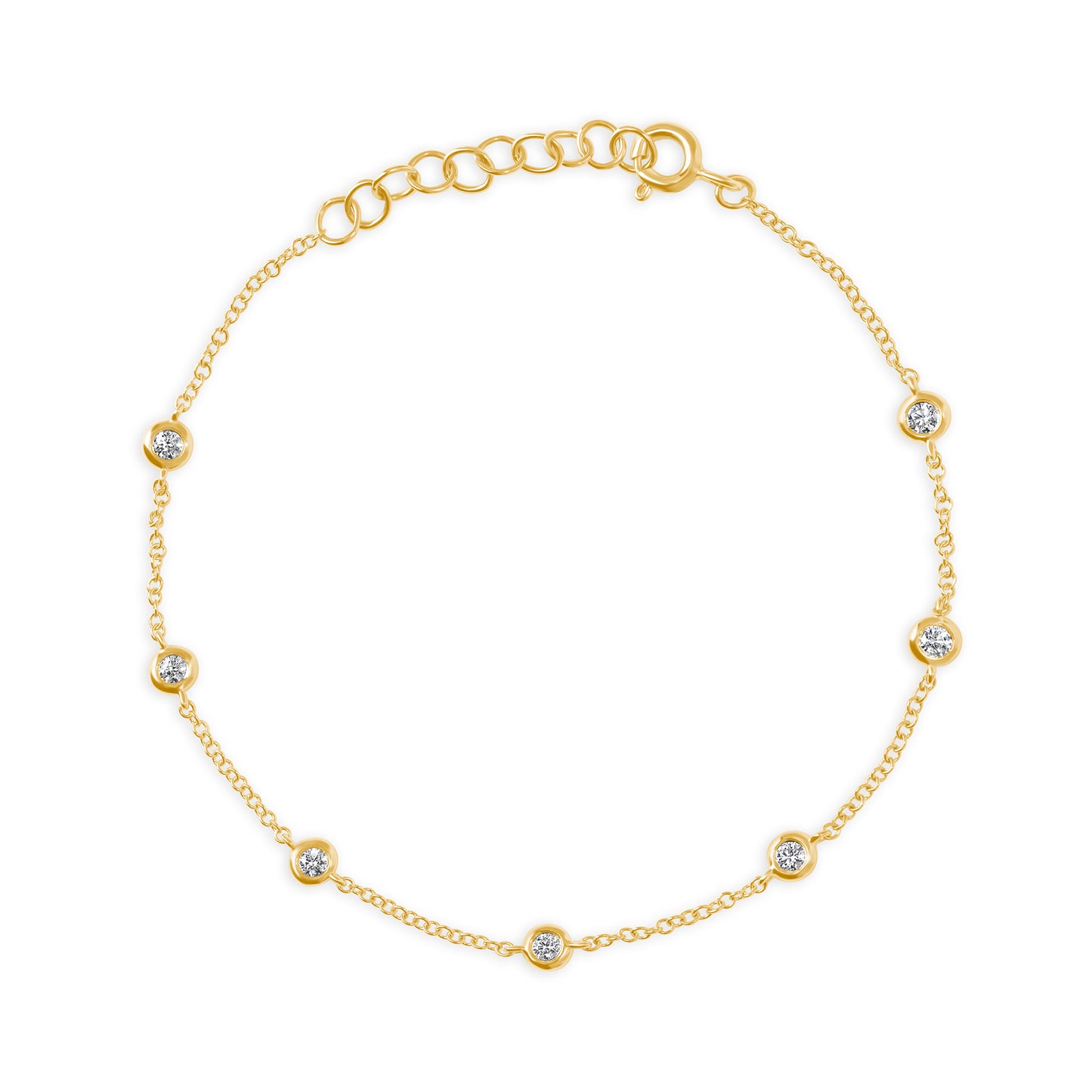 Multi Diamond Bezel Bracelet