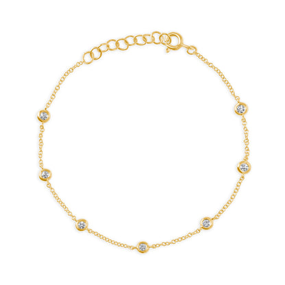 Multi Diamond Bezel Bracelet