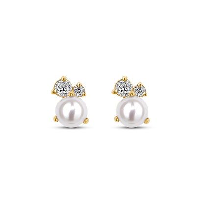 Pearl and Diamond Studs