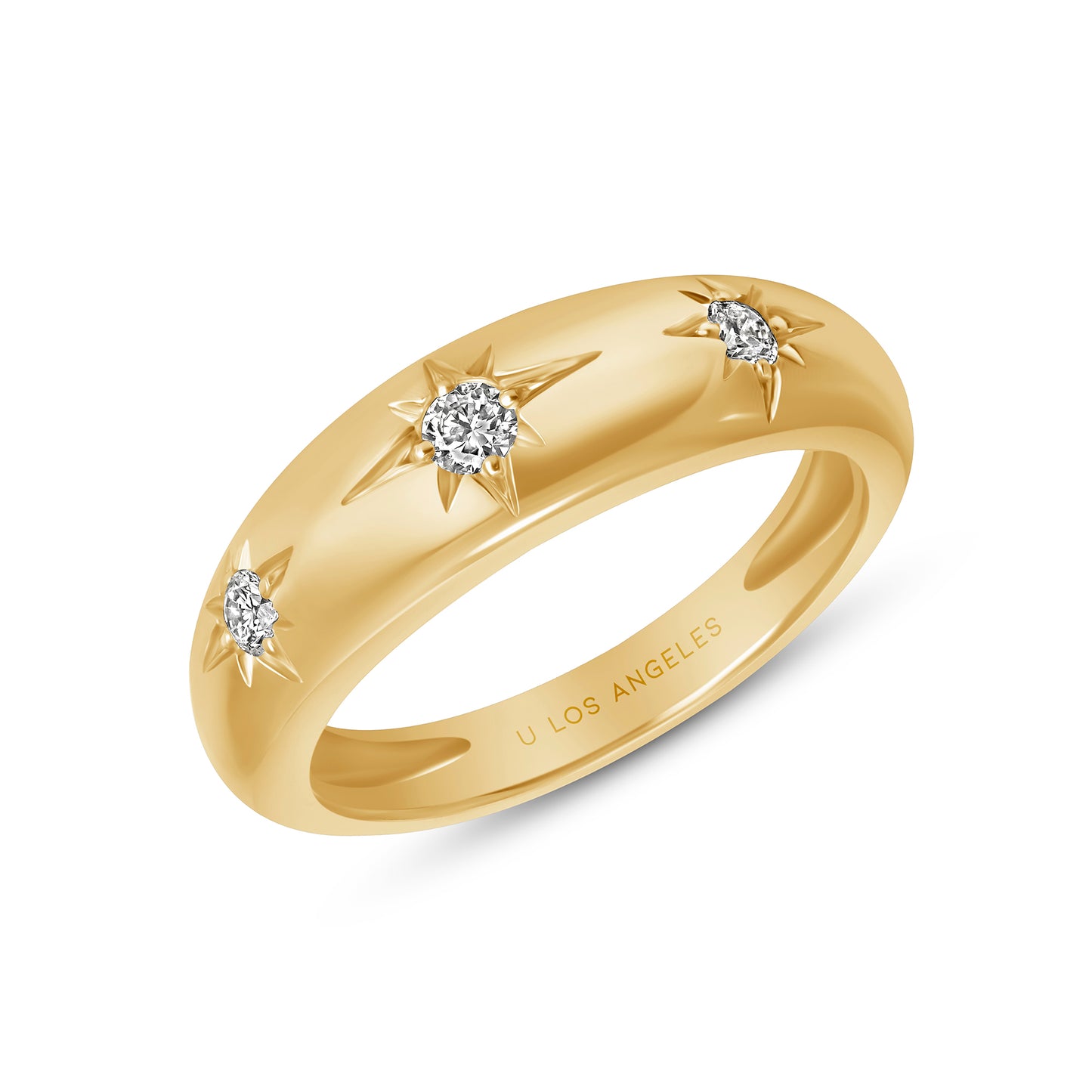 Diamond Star Domed Ring