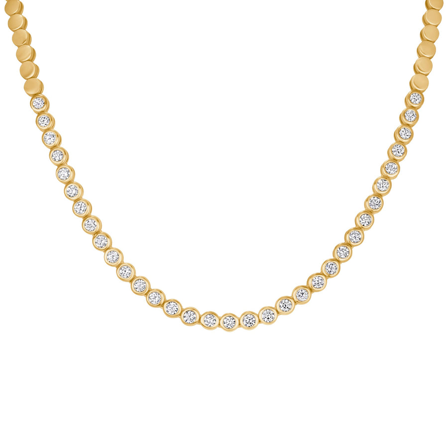 Brilliant Round Bezel Tennis Necklace