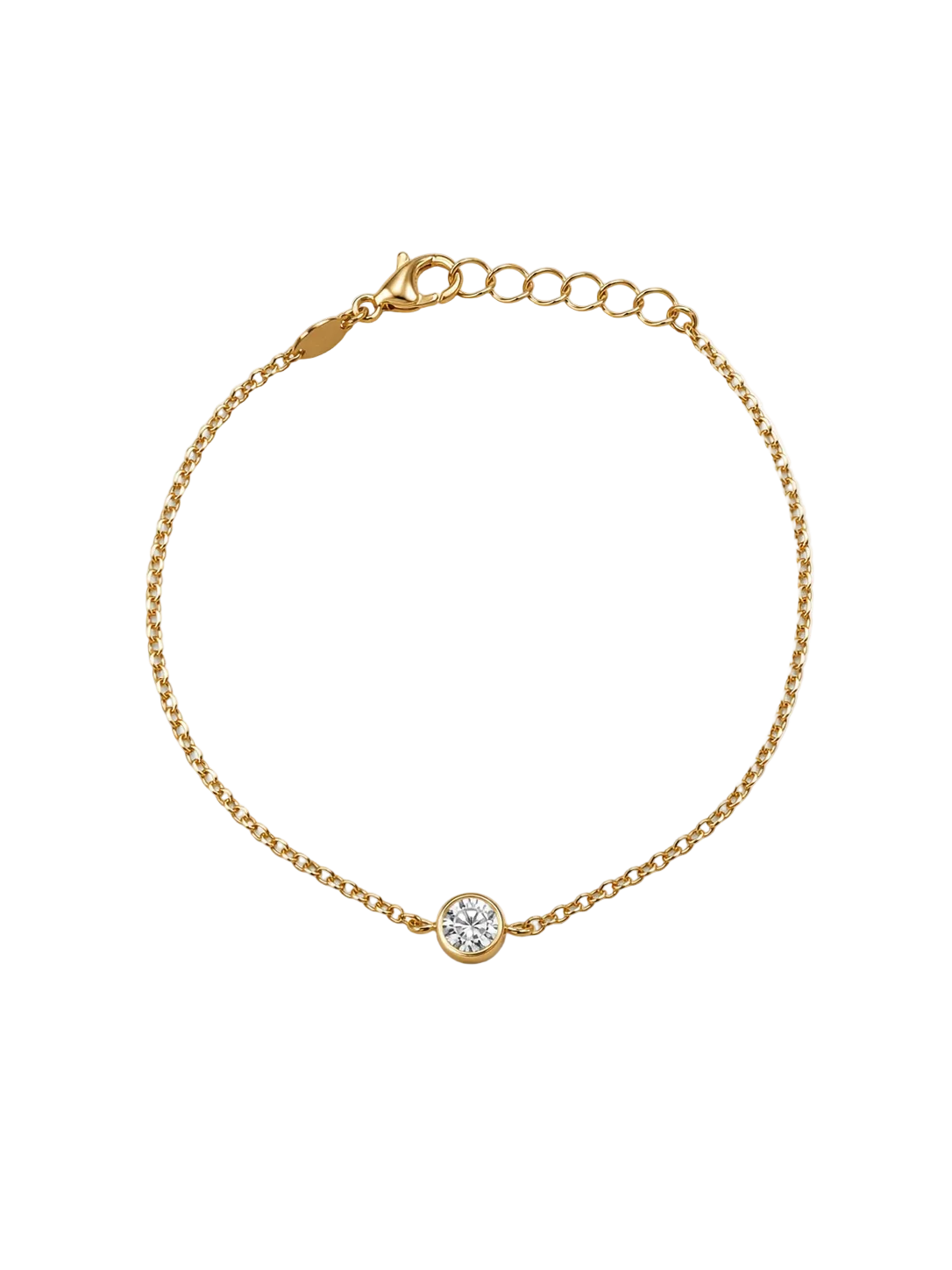 Single Diamond Bezel Bracelet