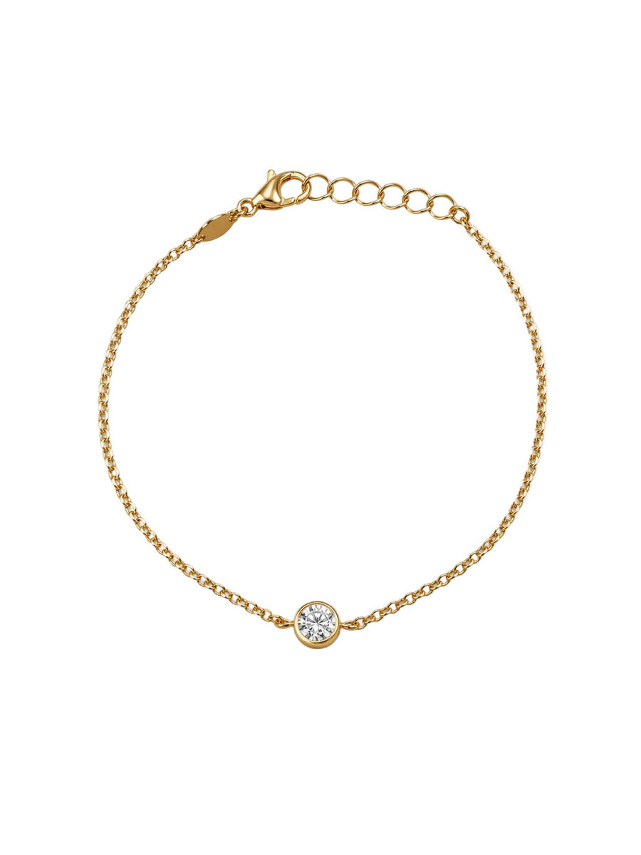 Single Diamond Bezel Bracelet