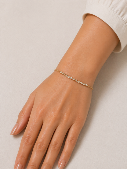 Diamond Pattern Chain Bracelet