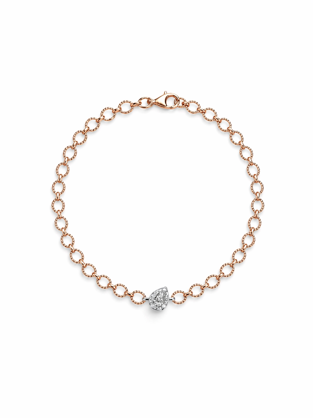 Pear Diamond Link Bracelet