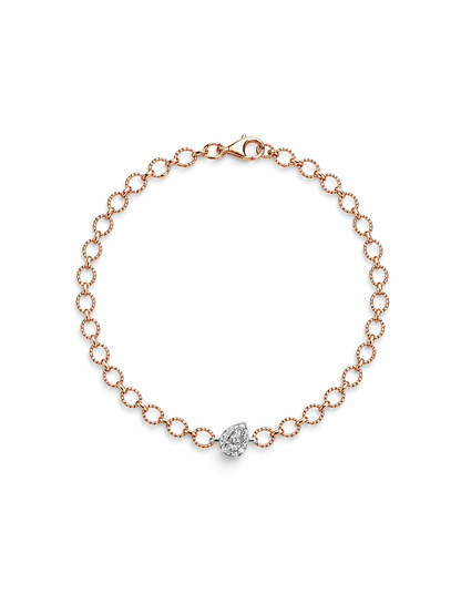 Pear Diamond Link Bracelet