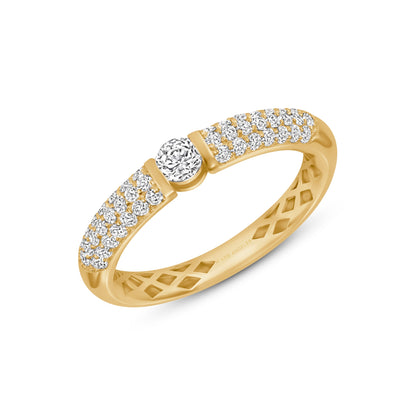 Split Pavé Diamond Band