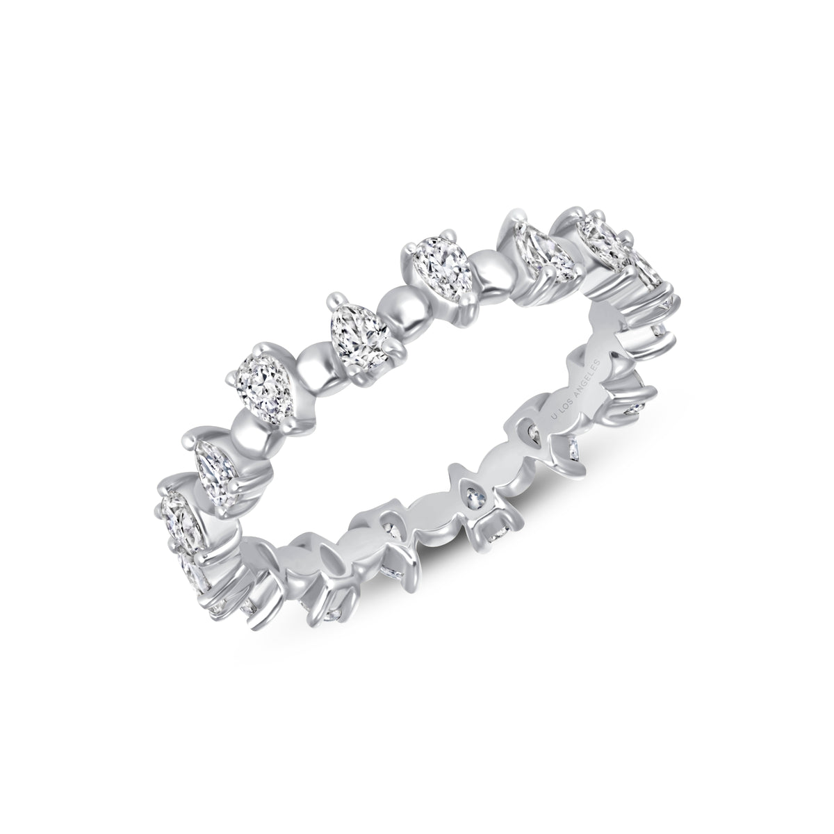Reverse Pear Diamond Band