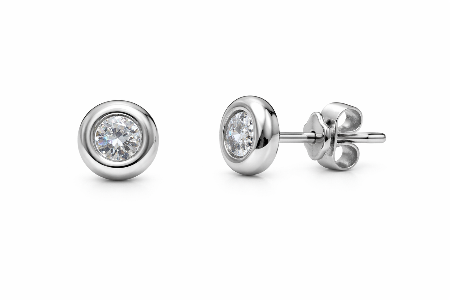 Round Bezel Studs