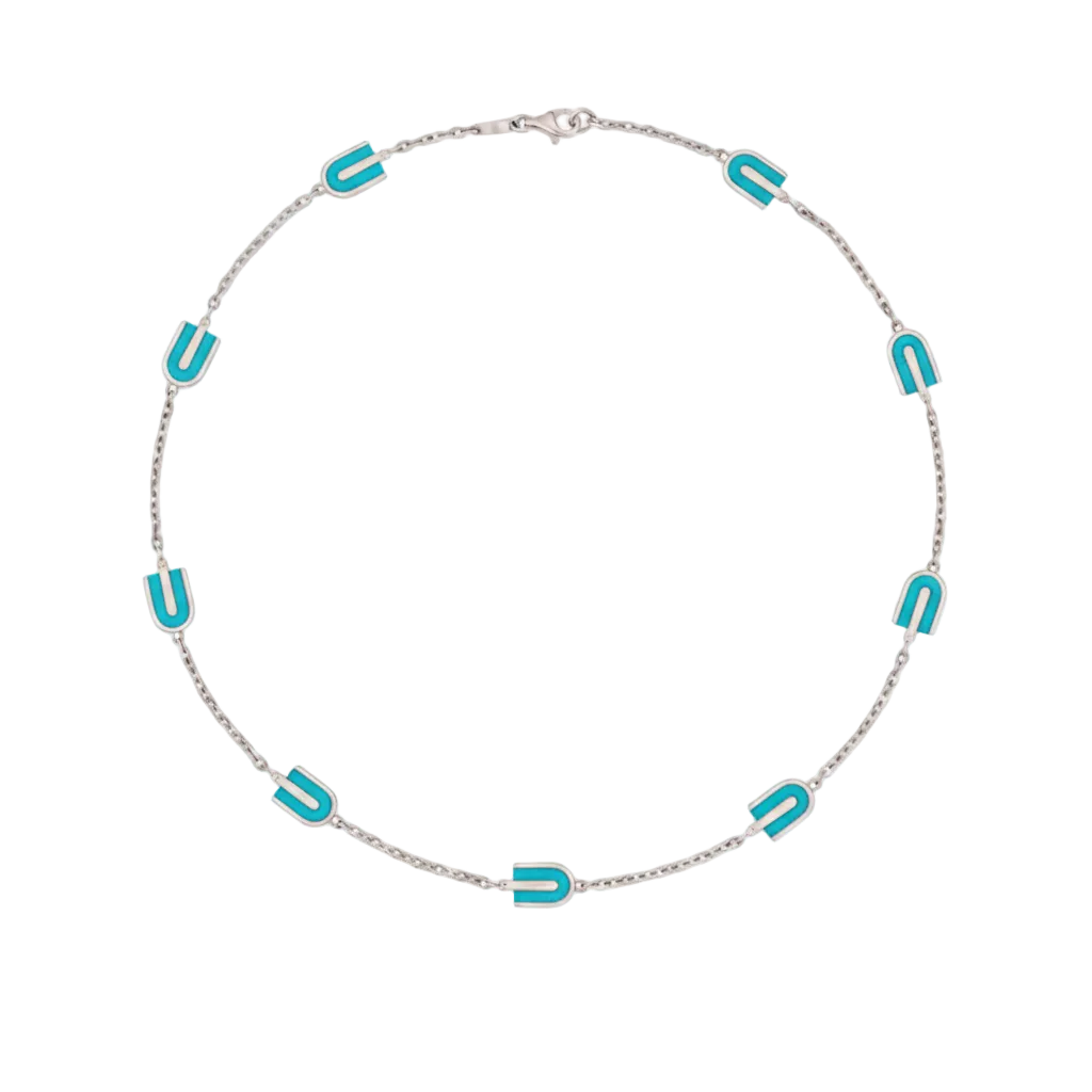 chain with turquoise stones