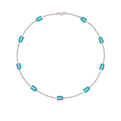 chain with turquoise stones