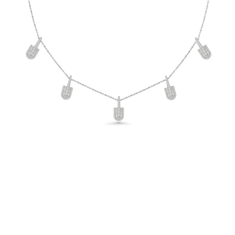 U Stacked Baguette Necklace