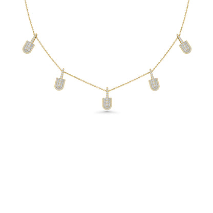 U Stacked Baguette Necklace