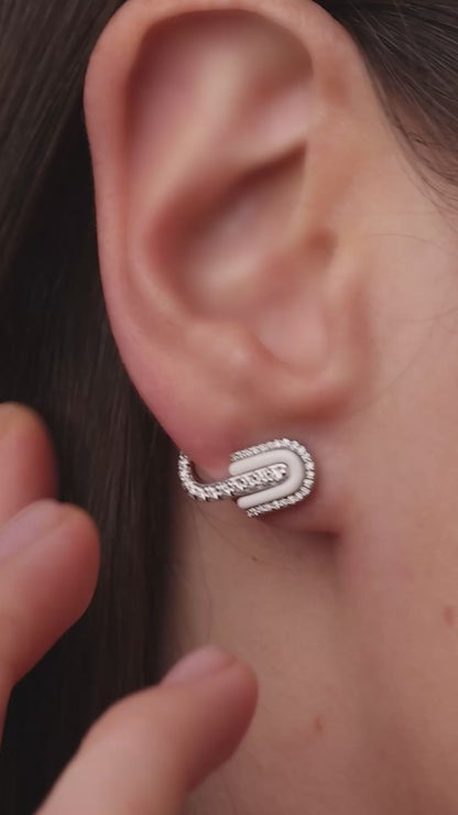 U Huggie Earrings