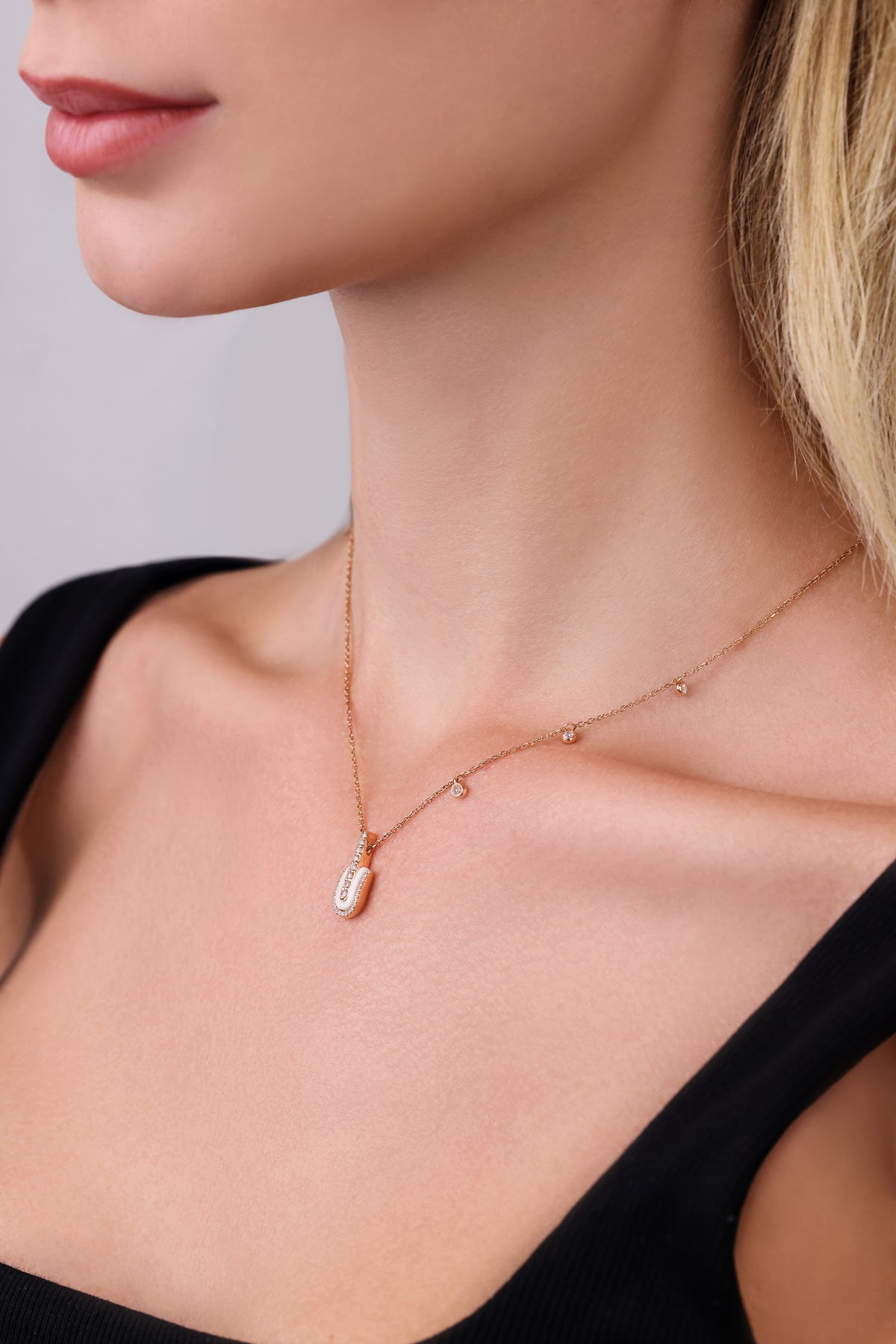 U Solo Necklace With Charms