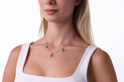 U Trio Necklace With Charms