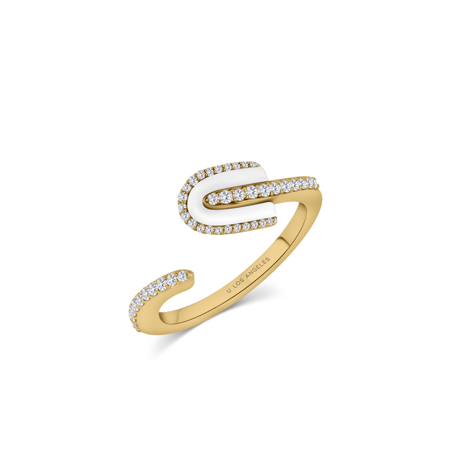 Mother of Pearl U Solo Twisted Full Ring