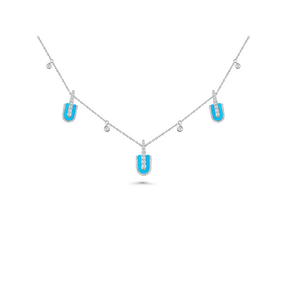 U Trio Necklace With Charms